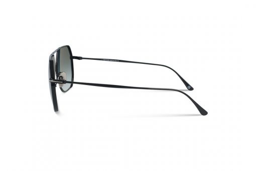 משקפי שמש טום פורד מסגרת גאומטרית בצבע שחור  ועדשות אפורות