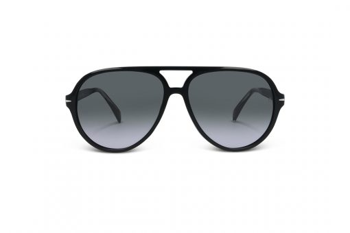 משקפי שמש דיוויד בקהאם  מסגרת טייסים בצבע שחור ועדשות אפורות