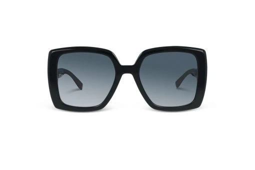 משקפי שמש Tommy Hilfiger מסגרת מרובעת  בצבע שחור ועדשות אפורות מדורגות
