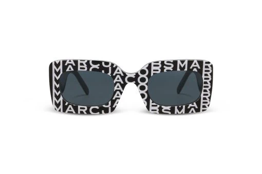 משקפי שמש Marc Jacobs מסגרת מרובעת  בצבע שחור ועדשות אפורות