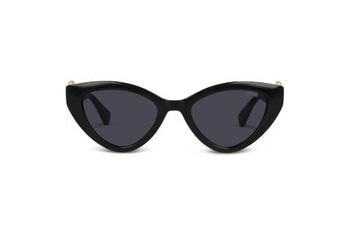 משקפי שמש Moschino מסגרת חתולית  בצבע שחור ועדשות אפורות