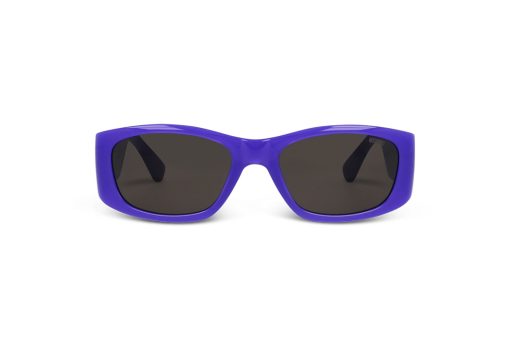 משקפי שמש Moschino מסגרת מרובעת  בצבע סגול ועדשות אפורות