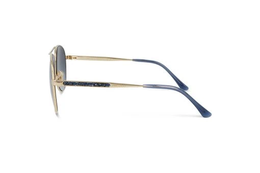 משקפי שמש Jimmy Choo מסגרת טייסים בצבע זהב ועדשות אפורות