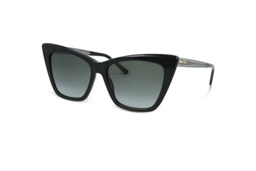 משקפי שמש Jimmy Choo מסגרת חתולית  בצבע שחור ועדשות אפורות מדורגות