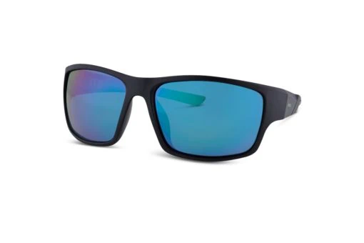 משקפי שמש Invu מסגרת ספורטיבית בצבע שחור ועדשות כחולות