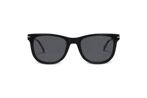 משקפי שמש DB eyewear by David Beckham מסגרת גיאומטרית בצבע שחור ועדשות אפורות