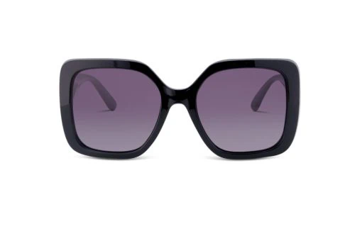 משקפי שמש Invu מסגרת מרובעת בצבע שחור  ועדשות פולארויד אפורות
