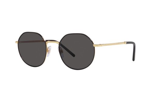 משקפי שמש Dolce & Gabbana מסגרת עגולה בצבע זהב - יבוא מקביל