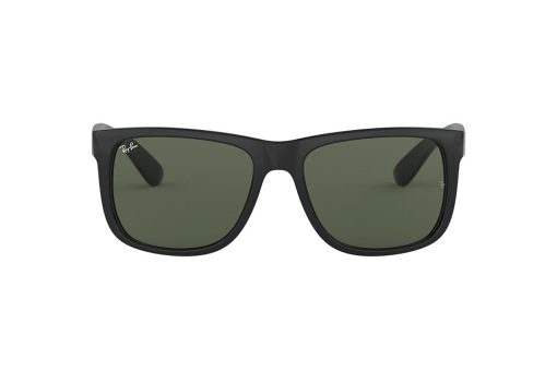 משקפי שמש Ray Ban Justin מסגרת מרובעת  בצבע שחור ועדשות ירוקות