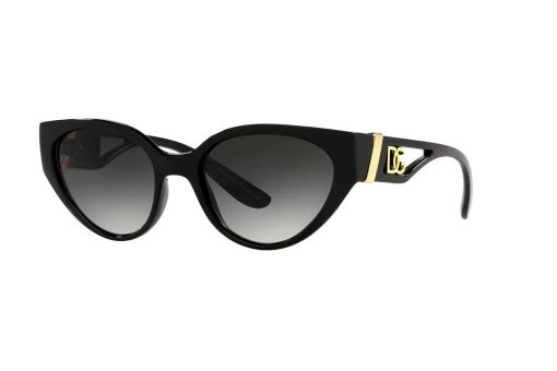 משקפי שמש Dolce & Gabbana מסגרת חתולית  בצבע שחור ועדשות אפורות
