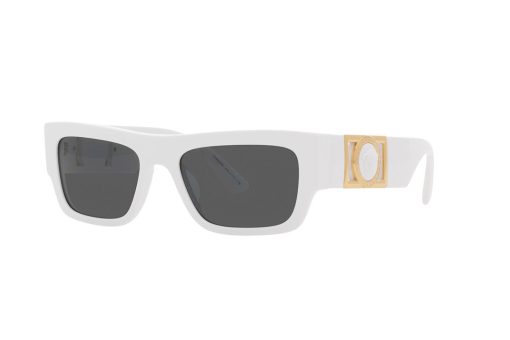 משקפי שמש Versace מסגרת מרובעת  בצבע לבן - יבוא מקביל