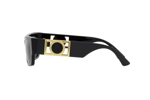 משקפי שמש Versace מסגרת מרובעת בצבע שחור - יבוא מקביל