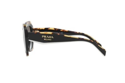 משקפי שמש Prada מסגרת גאומטרית בצבע שחור - יבוא מקביל