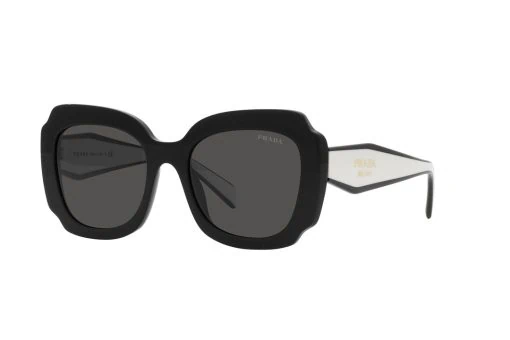 משקפי שמש Prada מסגרת חתולית  בצבע שחור - יבוא מקביל