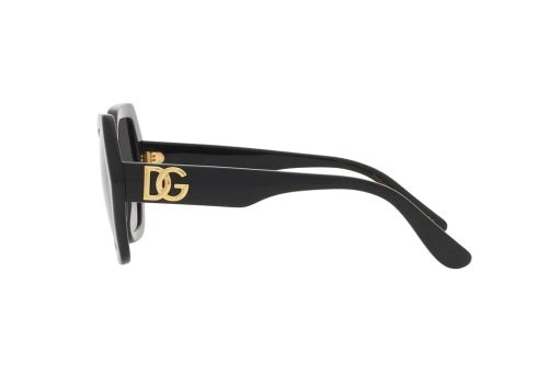 משקפי שמש Dolce & Gabbana מסגרת גאומטרית בצבע שחור - יבוא מקביל