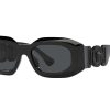 משקפי שמש Versace מסגרת גאומטרית בצבע שחור - יבוא מקביל