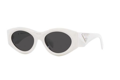 משקפי שמש Prada מסגרת חתולית בצבע לבן - יבוא מקביל