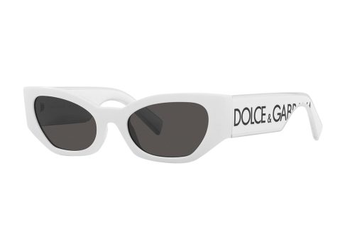 משקפי שמש Dolce & Gabbana מסגרת חתולית  בצבע לבן - יבוא מקביל
