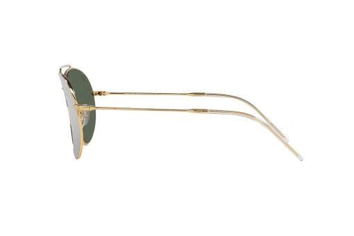 משקפי שמש Ray Ban Aviator Reverse מסגרת טייסים בצבע זהב ועדשות ירוקות