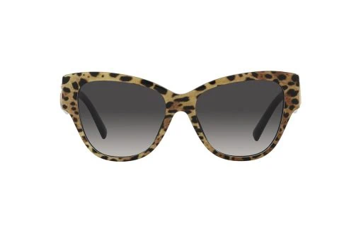 משקפי שמש Dolce & Gabbana מסגרת חתולית  בצבע מנומר ועדשות אפורות