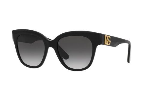 משקפי שמש Dolce & Gabbana מסגרת חתולית  בצבע שחור ועדשות אפורות מדורגות