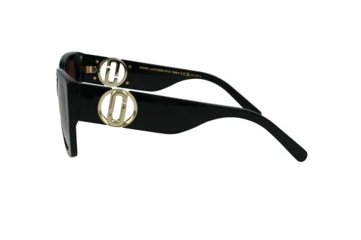 משקפי שמש Marc Jacobs מסגרת מרובעת  בצבע שחור ועדשות חומות