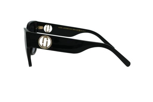 משקפי שמש מארק ג'ייקובס מסגרת מרובעת בצבע שחור ועדשות אפורות