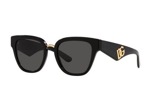 משקפי שמש Dolce & Gabbana מסגרת חתולית בצבע שחור ועדשות אפורות