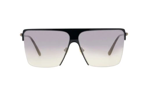 משקפי שמש Tom Ford מסגרת מרובעת  בצבע שחור ועדשות אפורות