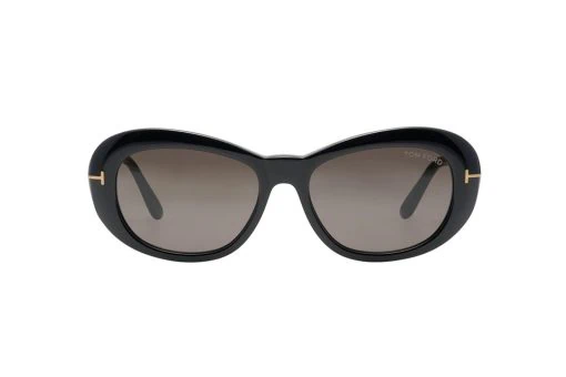 משקפי שמש Tom Ford מסגרת אובלית  בצבע שחור ועדשות אפורות