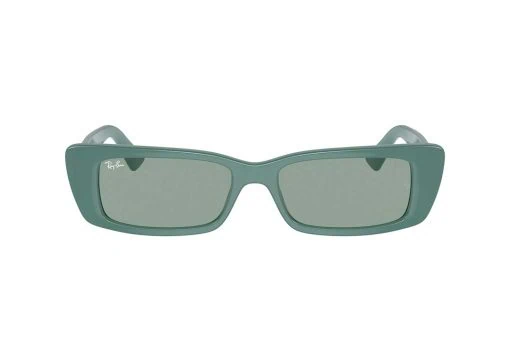 משקפי שמש Ray Ban מסגרת מרובעת בצבע ירוק ועדשות ירוקות