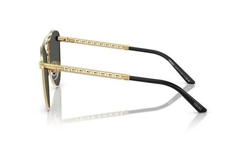 משקפי שמש Versace מסגרת טייסים בצבע זהב ועדשות אפורות