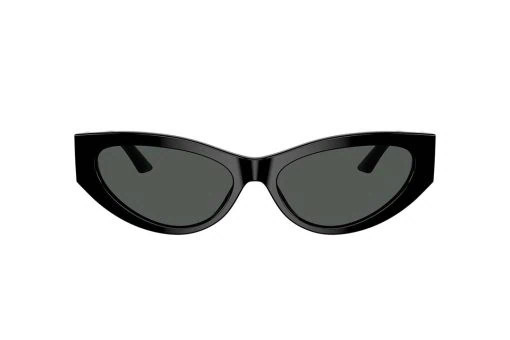משקפי שמש Versace מסגרת חתולית בצבע שחור ועדשות אפורות