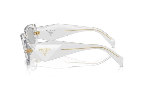 משקפי שמש Prada מסגרת גאומטרית בצבע אפור ועדשות אפורות