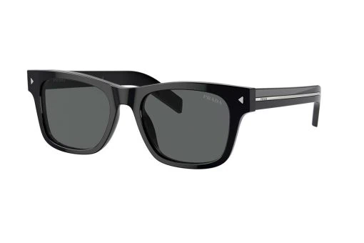 משקפי שמש Prada מסגרת מרובעת בצבע שחור ועדשות אפורות