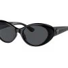 משקפי שמש Versace מסגרת אובלית  בצבע שחור