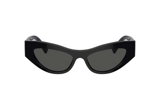 משקפי שמש Dolce & Gabbana מסגרת חתולית בצבע שחור ועדשות אפורות