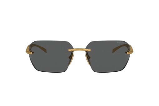 משקפי שמש Prada מסגרת גיאומטרית בצבע זהב