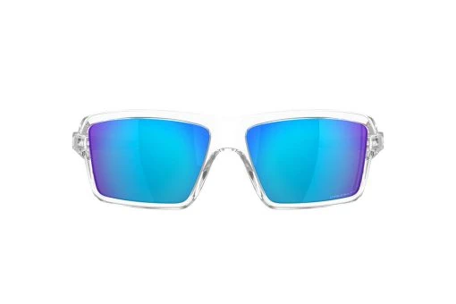 משקפי שמש Oakley מסגרת מרובעת בצבע שקוף ועדשות פולארויד כחולות