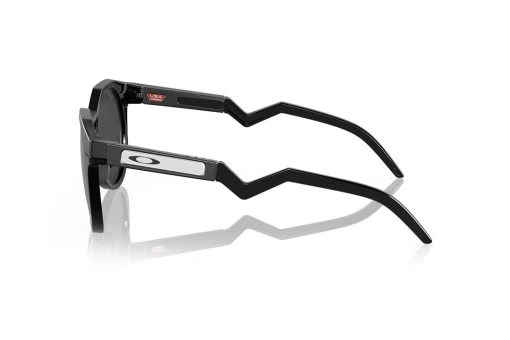 משקפי שמש Oakley מסגרת עגולה בצבע שחור ועדשות אפורות