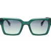 משקפי שמש Ekkiu מסגרת מרובעת  בצבע ירוק