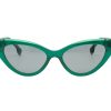 משקפי שמש Ekkiu מסגרת חתולית בצבע ירוק